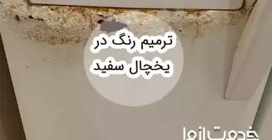 ترمیم رنگ در یخچال سفید